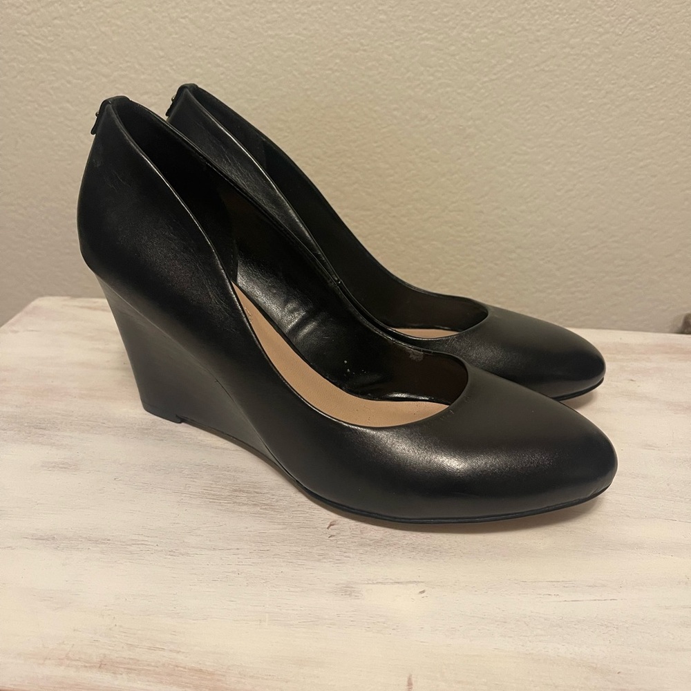 Aldo Black Wedge Heels